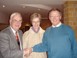 Ian Smith pictured with his wife Carol and CMS Ireland President Rev Prof RAB Mollan.